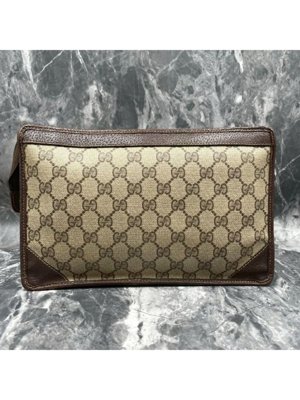 Gucci Clutch Second Brown Leather Logo - Picture 3 of 8